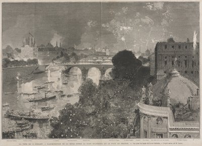 Slavnost 14. července, osvětlení Náměstí Republiky (podle H. Scotta) od Auguste Louis Lepère