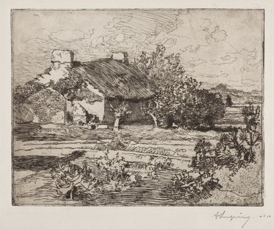 Old Bourrine, Dům Maraisů, Vendée od Auguste Louis Lepère