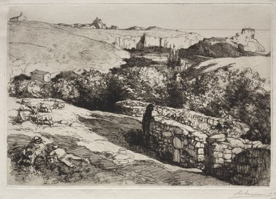 Pohled na přístav La Meule od Auguste Louis Lepère