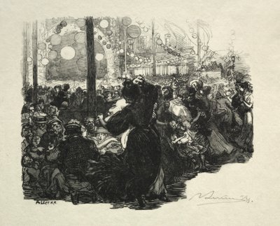 14. července, Rue de Belleville, 10 hodin. od Auguste Louis Lepère