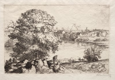 Angers: St. Nicolas Pond od Auguste Louis Lepère