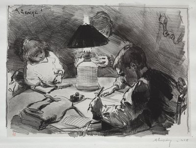 Kolem lampy od Auguste Louis Lepère