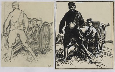 belgičtí kanonýři od Auguste Louis Lepère