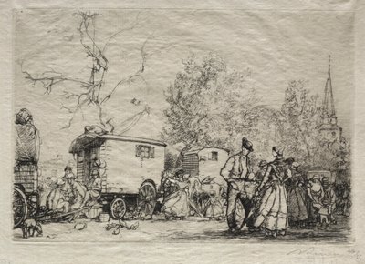 Na veletrhu St. Jean de Mont, 1906. od Auguste Louis Lepère