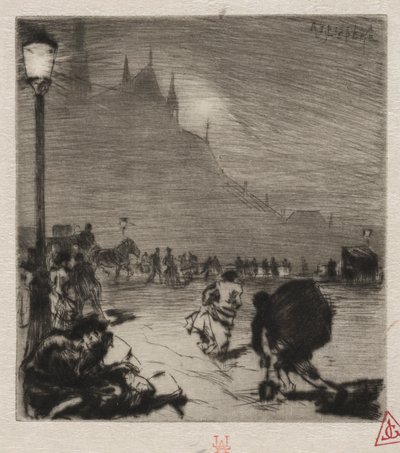 Na rohu Pont-aux-Doubles. od Auguste Louis Lepère
