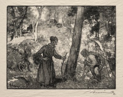 V Rocher Bernard. od Auguste Louis Lepère