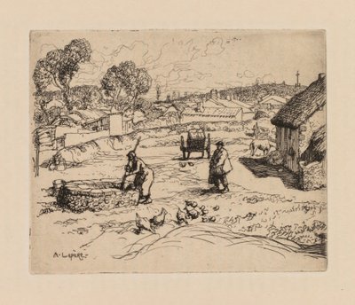 Auguste Lepère: La Masure Vendèe. od Auguste Louis Lepère