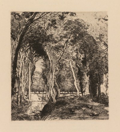Auguste Lepère: Podrost, u Rigonette Vendèe. od Auguste Louis Lepère