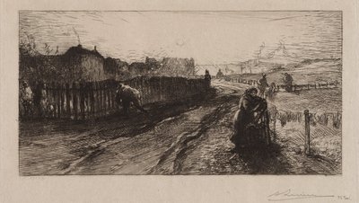 Aux Fortifications, Porte de Versailles, 1890. od Auguste Louis Lepère