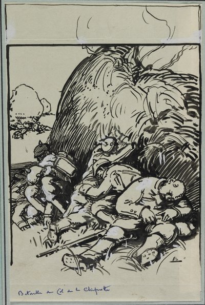 Bitva u průsmyku Chipotte, 1914. od Auguste Louis Lepère