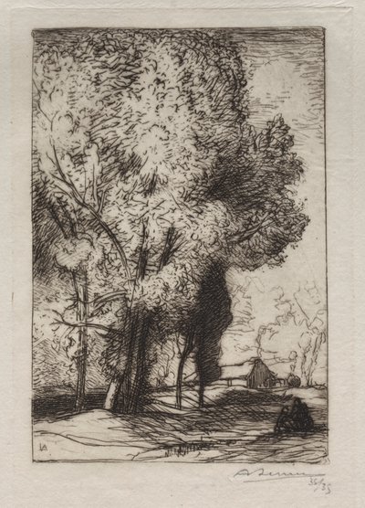 Bourrine v topolech, 1911. od Auguste Louis Lepère