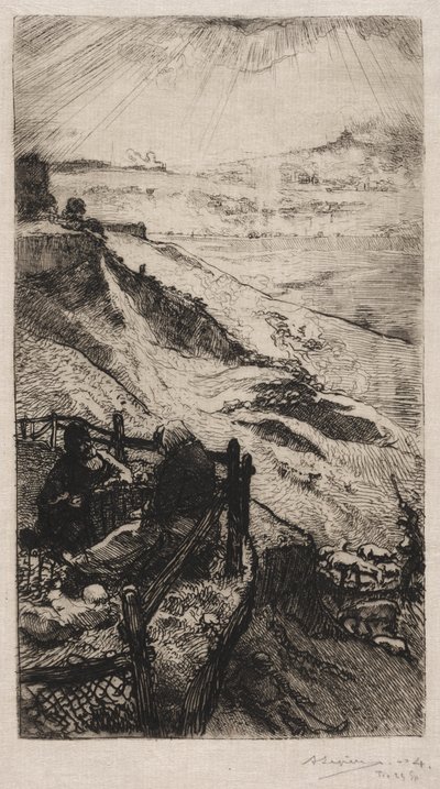Americká kariéra poblíž Paříže od Auguste Louis Lepère