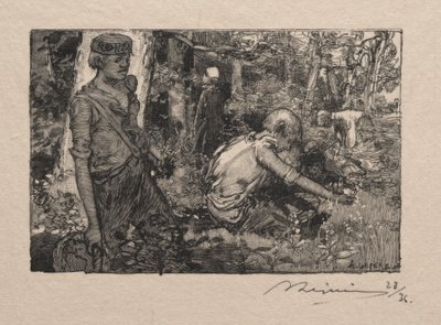 Cueillette du muguet. od Auguste Louis Lepère