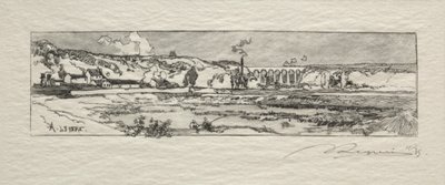 Rybník Issy les Moulineaux. od Auguste Louis Lepère