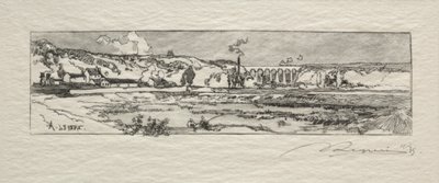 Rybník Issy les Moulineaux od Auguste Louis Lepère