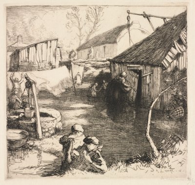 Rybářská čtvrť (Saint-Jean-de-Monts) od Auguste Louis Lepère