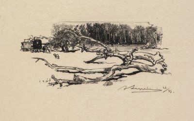 Fontainebleau Forest: Crossroads of the Thorn Les Fontainebleau: Crossroads of the Thorn, 1890. od Auguste Louis Lepère