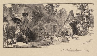 Fontainebleau Forest: Uhlíři od Auguste Louis Lepère