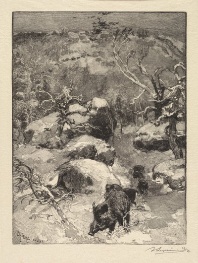 Fontainebleau Forest: Cuvier-Châtillon Cliff La Forêt de Fontainebleau: Roche Cuvier-Châtillon, 18 od Auguste Louis Lepère