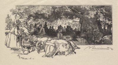 Fontainebleau Forest: Jídelna matky Pichardové od Auguste Louis Lepère