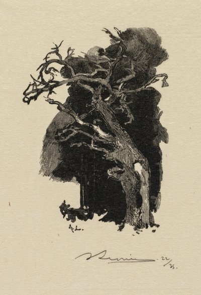 Fontainebleau Forest: The Raging One od Auguste Louis Lepère