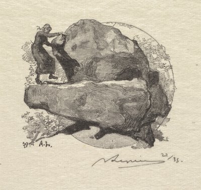 Fontainebleau Forest: Chvějící se skála Les Fontainebleau: Chvějící se skála, 1890. od Auguste Louis Lepère