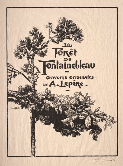 Fontainebleau: Frontispiece . od Auguste Louis Lepère