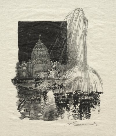 Fontaines Lumineuses. od Auguste Louis Lepère