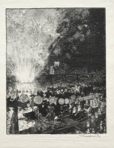 Benátský festival. od Auguste Louis Lepère