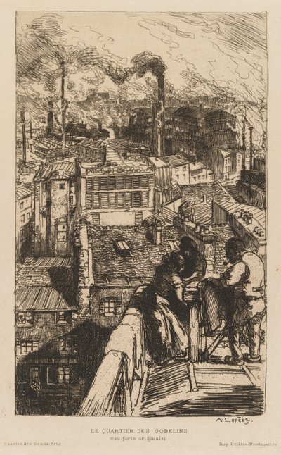 Gazette des Beaux-Arts: Čtvrť gobelínů od Auguste Louis Lepère