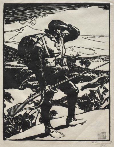 Histoire de la Guerre: Chasseur Alpin. od Auguste Louis Lepère
