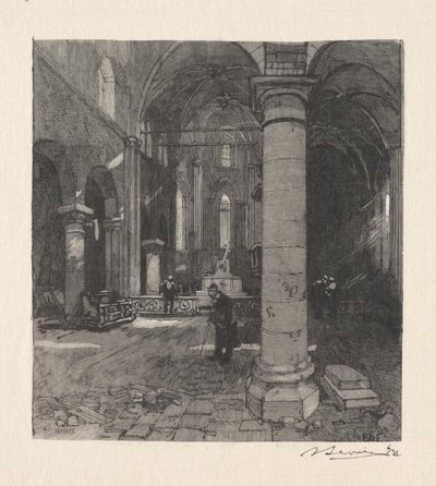 Interiér lEglise. od Auguste Louis Lepère