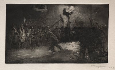 Volání metařů noci, 1890. od Auguste Louis Lepère