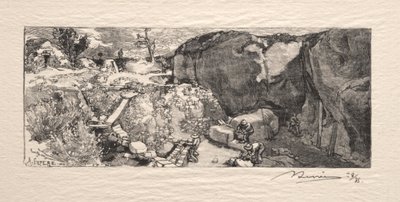 Pískovcový lom, 1890. od Auguste Louis Lepère