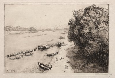 Seina v Pont Nationale, 1914. od Auguste Louis Lepère