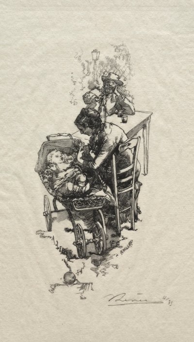 Žena v kolébce. od Auguste Louis Lepère