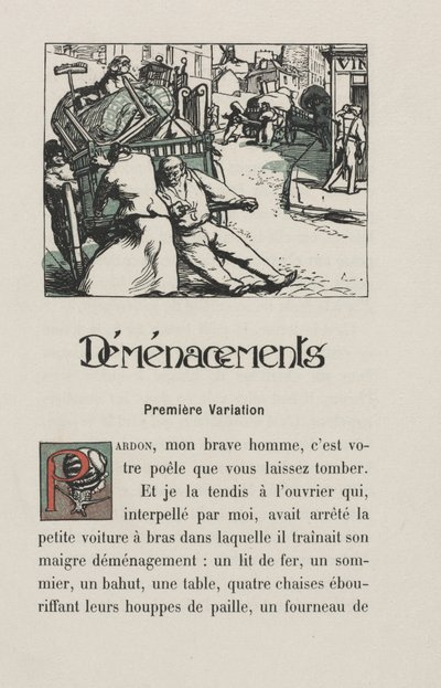 Krajiny a rohy ulic: Pohyb, 1900. od Auguste Louis Lepère
