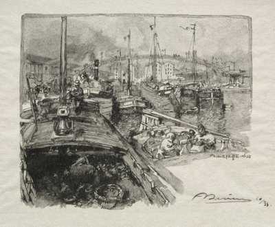 Bassin de la Villette od Auguste Louis Lepère