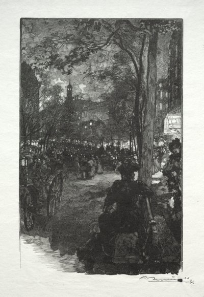 Boulevard Montmartre, večer. od Auguste Louis Lepère