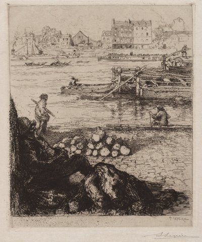 The Longshoreman: Quai de la Gare, 1894. od Auguste Louis Lepère