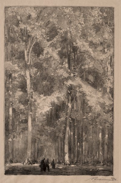 Le Matin, křižovatka Forts Marlotte od Auguste Louis Lepère
