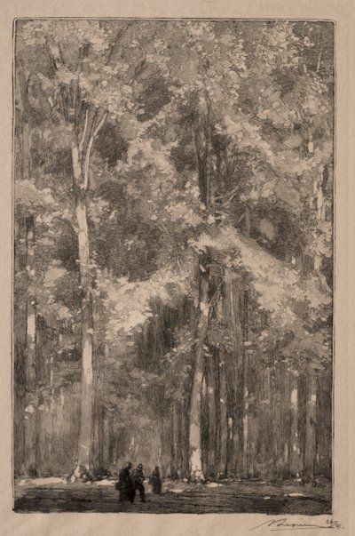 Le Matin, křižovatka Forts Marlotte, 1889. od Auguste Louis Lepère