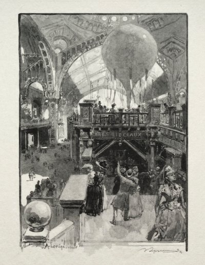 Palác svobodných umění, interiér. od Auguste Louis Lepère