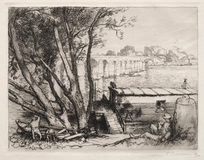 Most Poissy od Auguste Louis Lepère