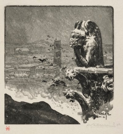 Stryge z Notre Dame od Auguste Louis Lepère