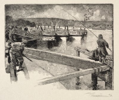 Omnibusová garáž od Auguste Louis Lepère