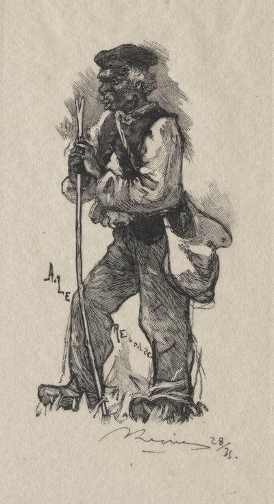 The Serpent Taker, 1889. od Auguste Louis Lepère