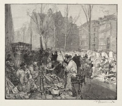 Trh se šrotem od Auguste Louis Lepère