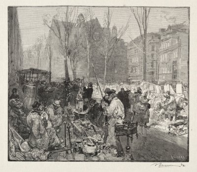 Trh se šrotem. od Auguste Louis Lepère
