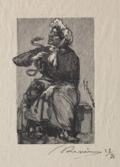 Obchodník s hady od Auguste Louis Lepère
